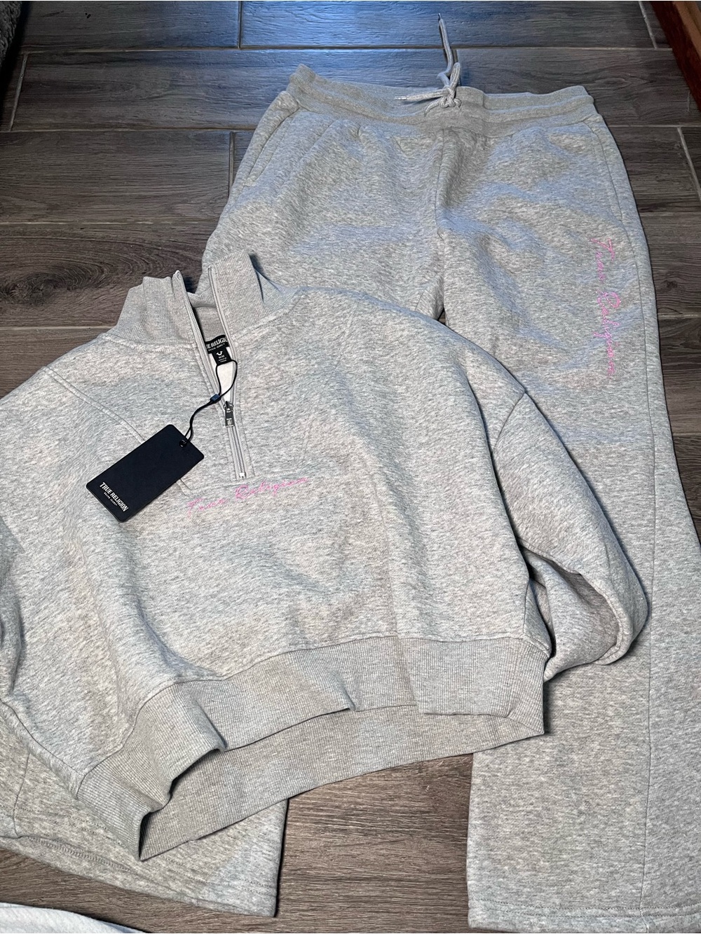 True religion matching set wide leg tracksuit